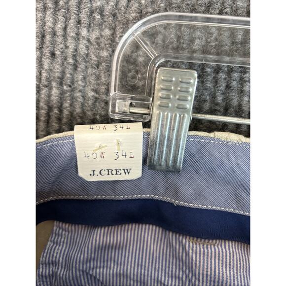 J Crew Mens Linen Blend Wide Leg Pants Size 40 Tan Mid Rise Preppy Resort Travel - Picture 11 of 13